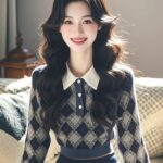 Dark-Academia-Blue-Plaid-Cropped-Sweater (3)