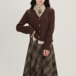 Dark-Academia-Outfit-2-in-1-Crochet-Sweater-And-Plaid-Skirt-Set (3)