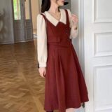 Dark-Academia-Vintage-Peter-Pan-Collor-Sweet-Kawaii-Dresses-for-Women (5)