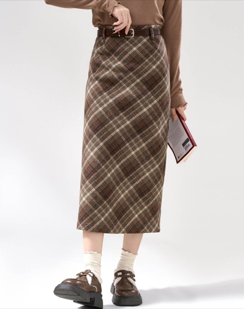 Dark-Academiao-High-Waist-Woolenl-Plaid-Midi-Skirt (1)